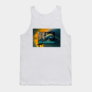 Fisherman Painting - Big Catch Tank Top